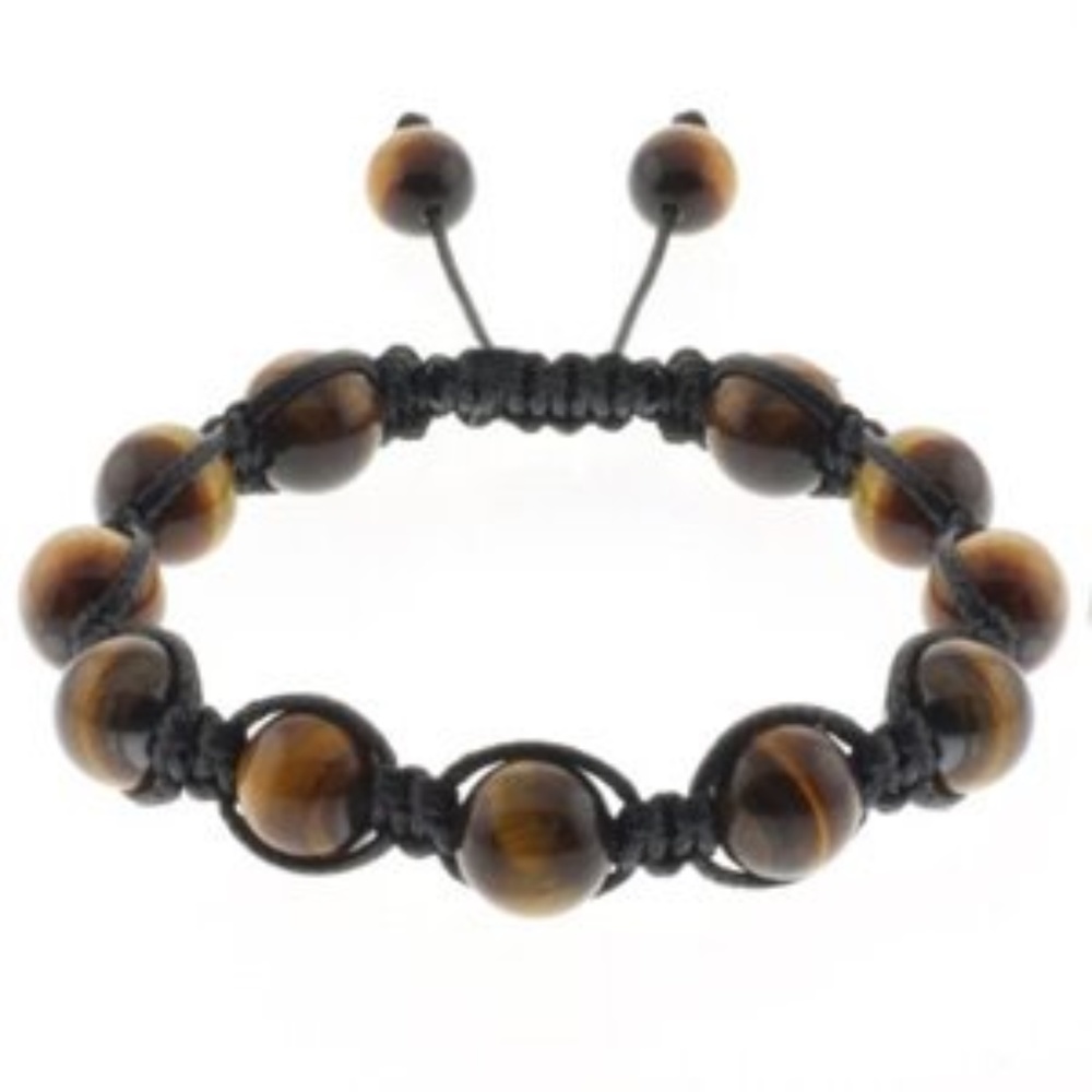 Tigers Eye Semi-precious stone Shambala bracelet